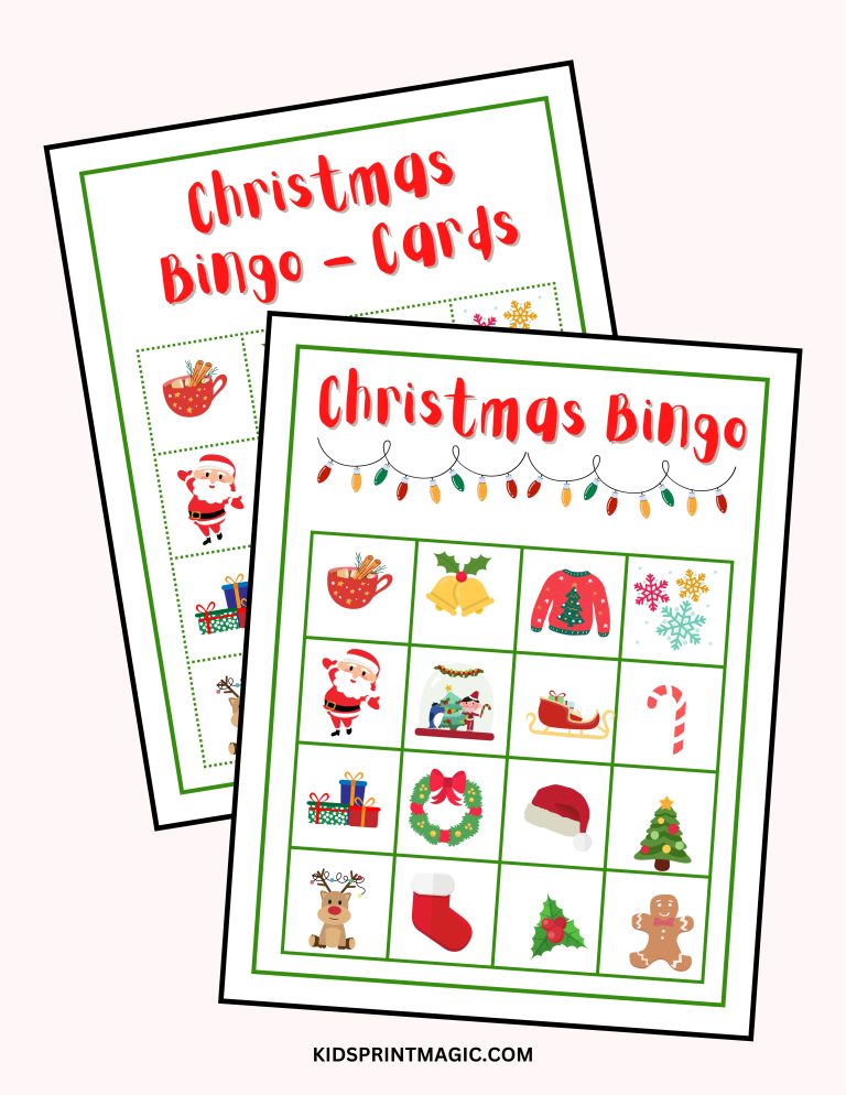 Free Printable Christmas Bingo – Kids Print Magic